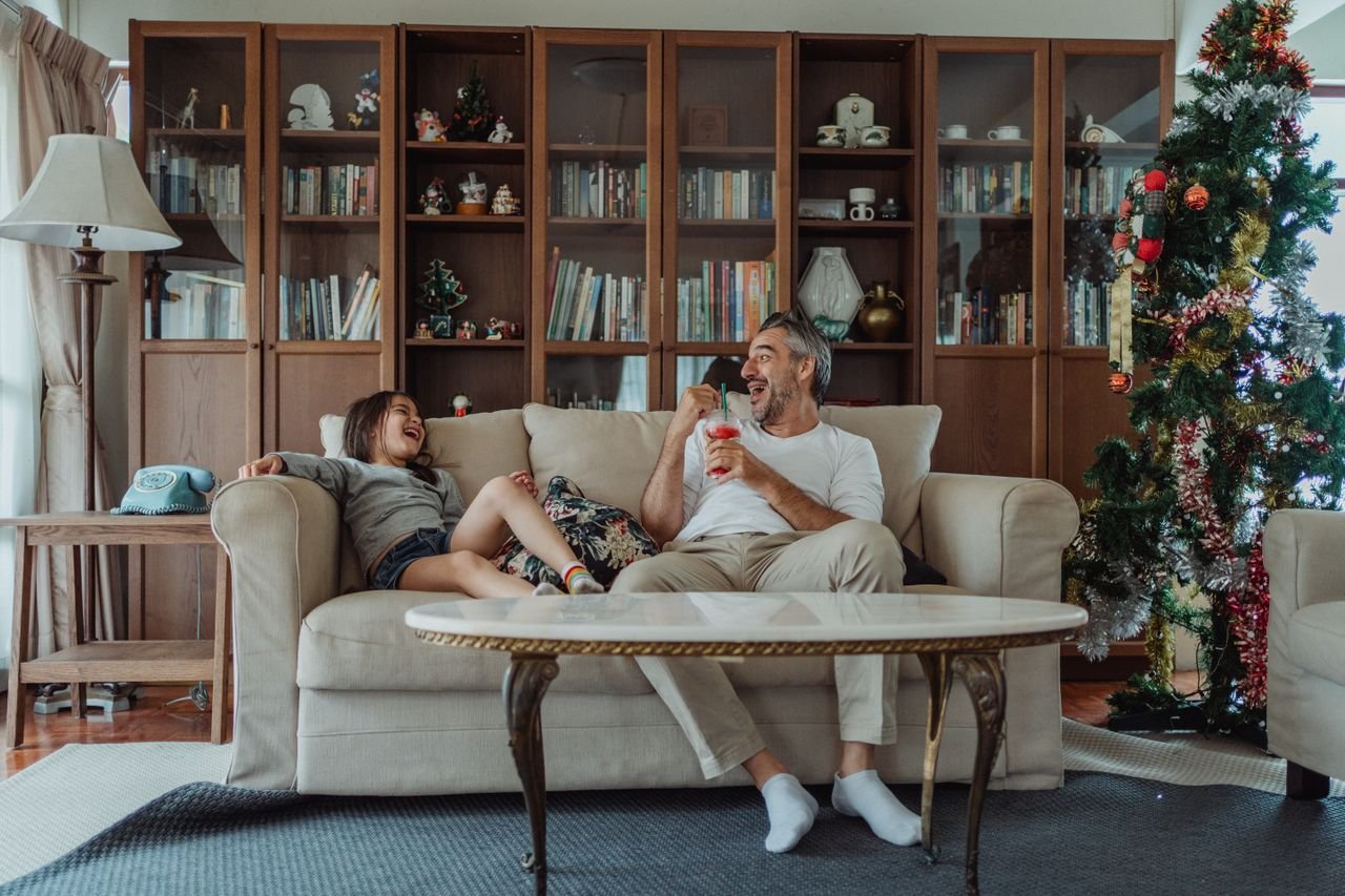 A family enjoying reliable internet at home